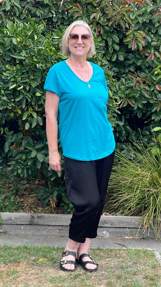 Demi tee - turquoise