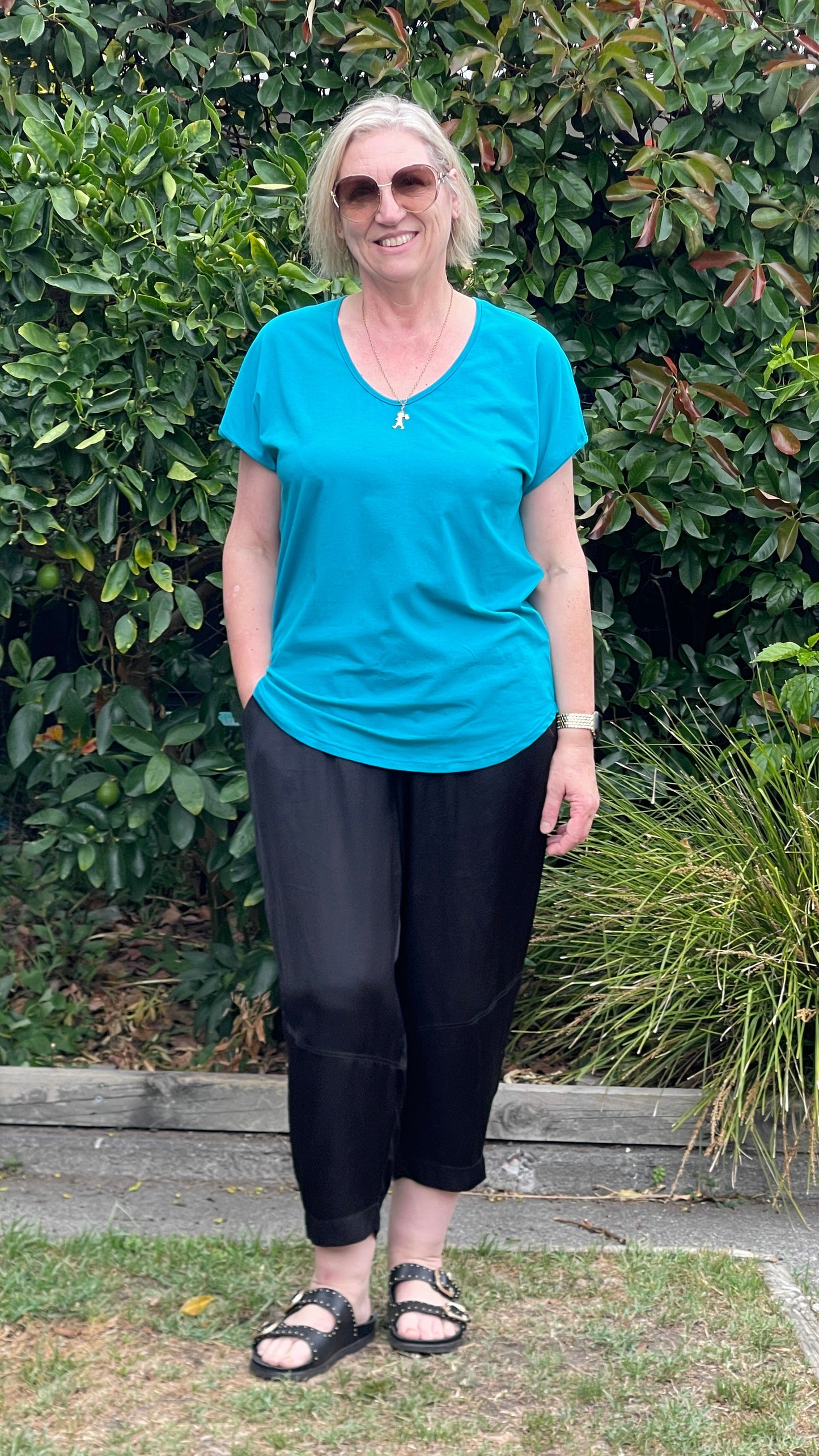 Demi tee - turquoise