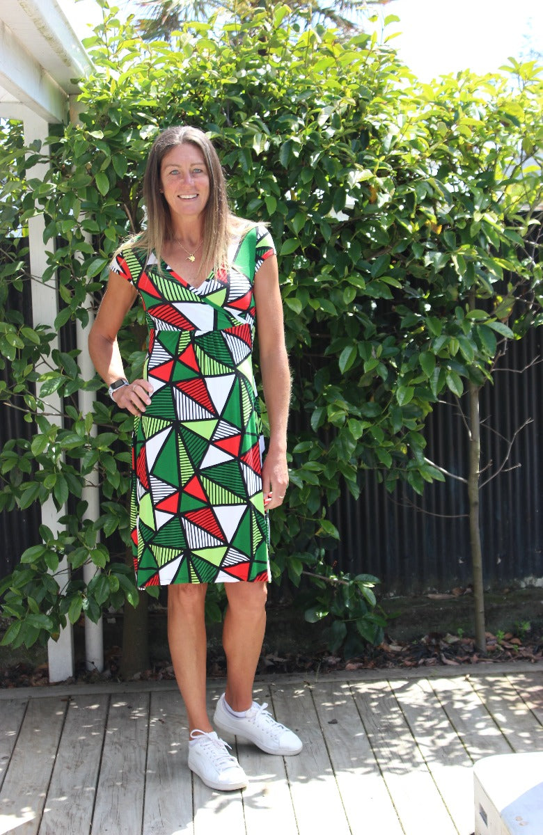 Geo Dress - Green