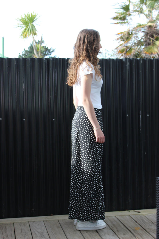 Bias cut skirt - spots