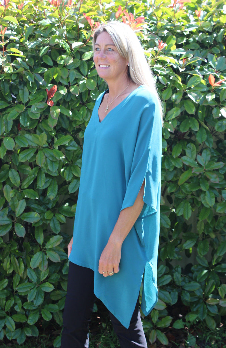 Reversible Drape top - Turquoise