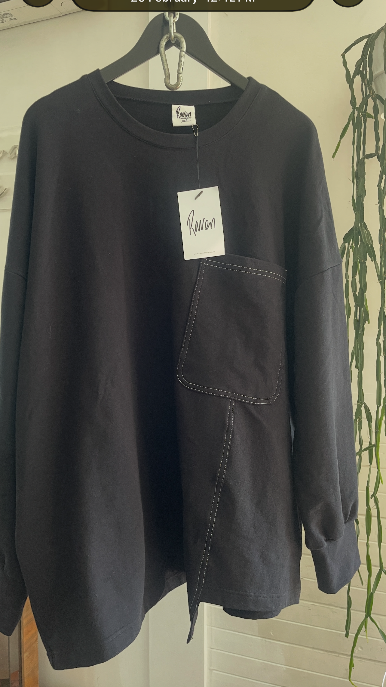 Patch pocket Sweat - Black
