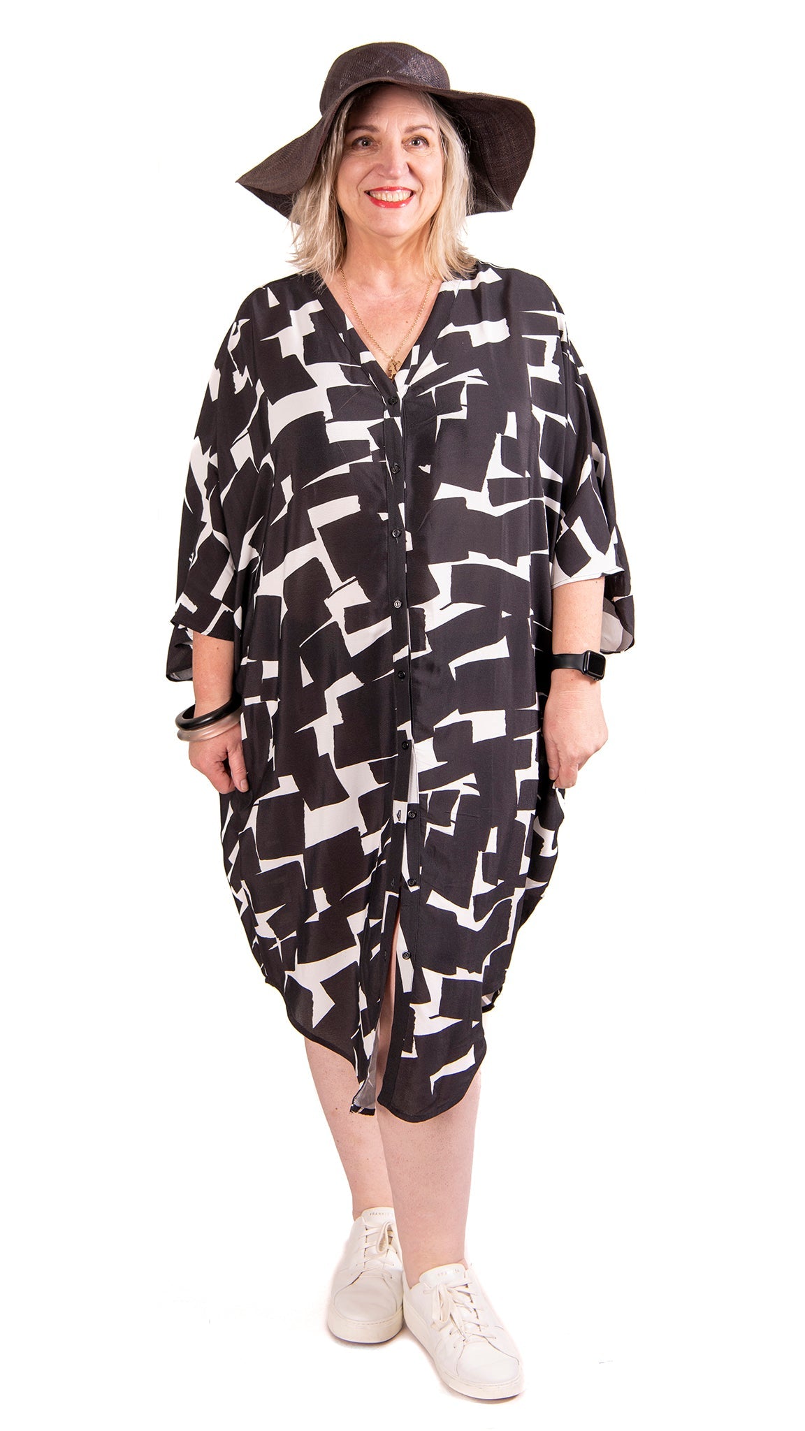 Lulu Kaftan - Black print // PRE-ORDER