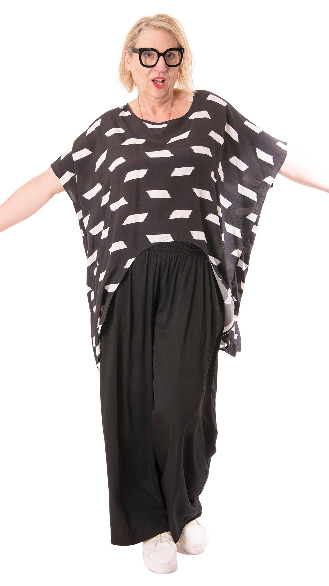 Curve top - Black print
