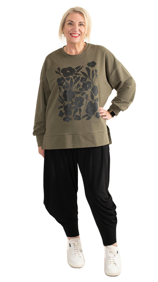 Storm Sweat Khaki- Floral