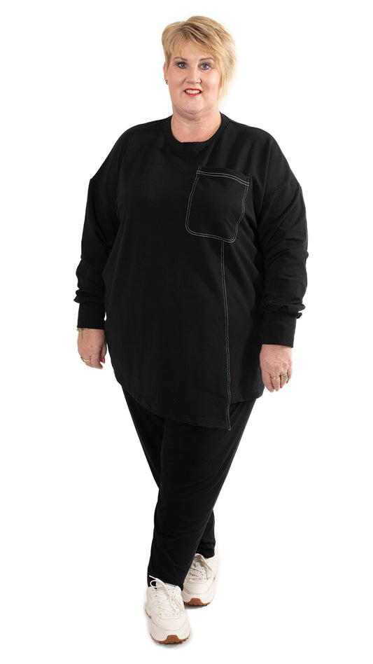 Patch pocket Sweat - Black