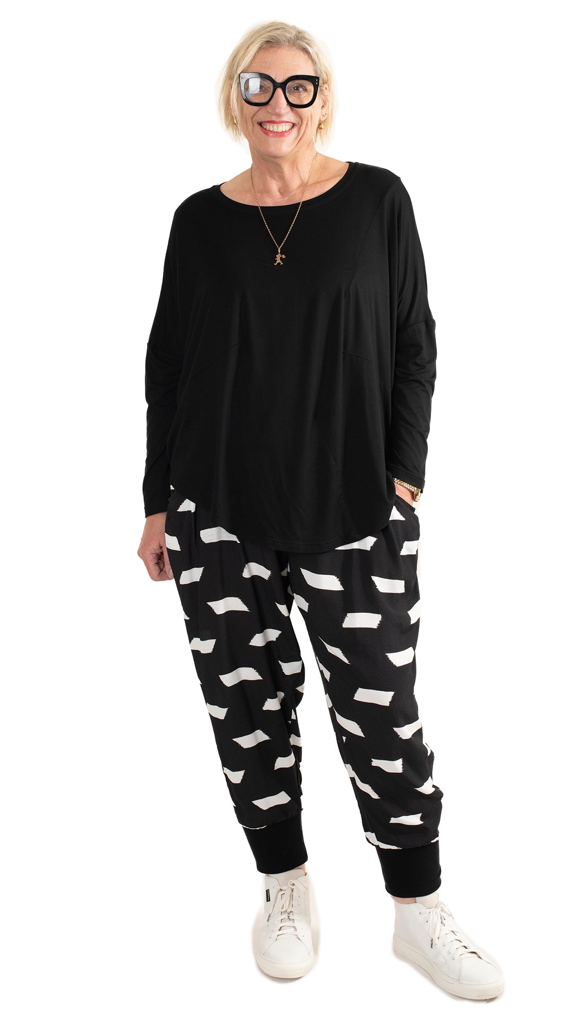 Rae Pant - b/w print