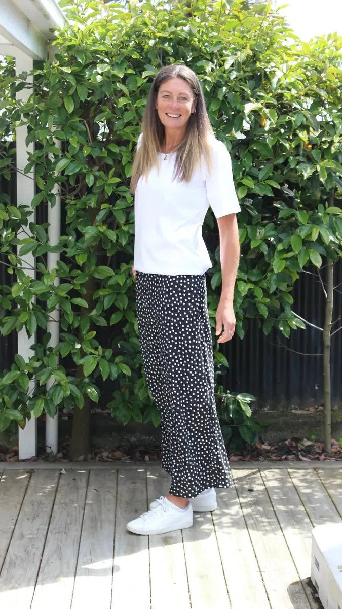 Bias cut skirt - spots
