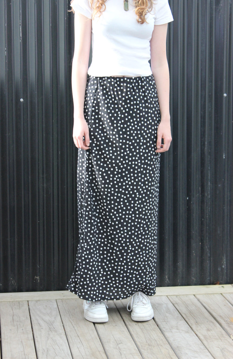 Bias cut skirt - spots