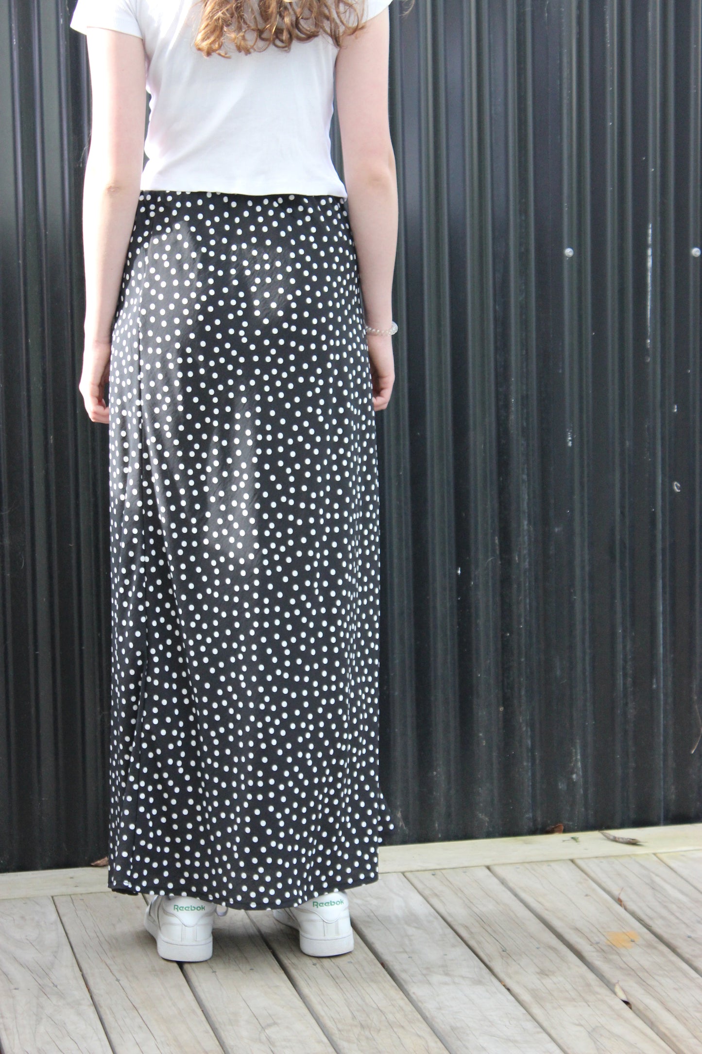 Bias cut skirt - spots