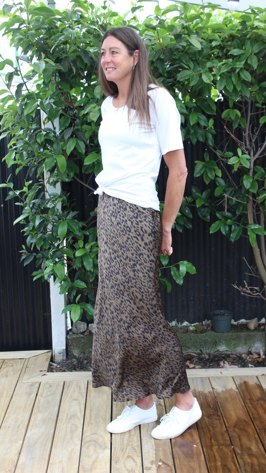 Bias cut skirt - Khaki