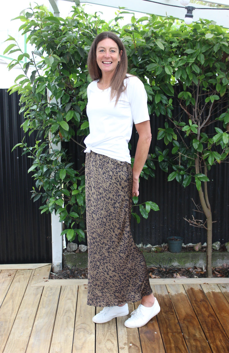 Bias cut skirt - Khaki