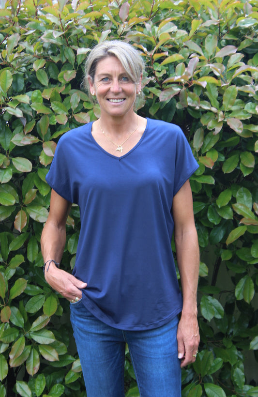 Demi tee - denim blue