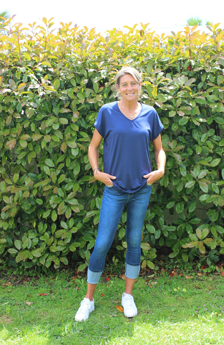 Demi tee - denim blue