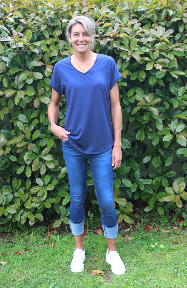 Demi tee - denim blue