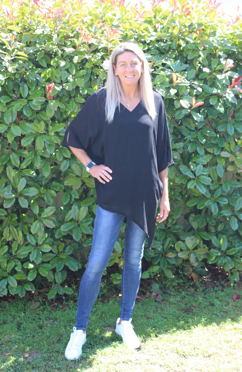 Reversible Drape top - Black