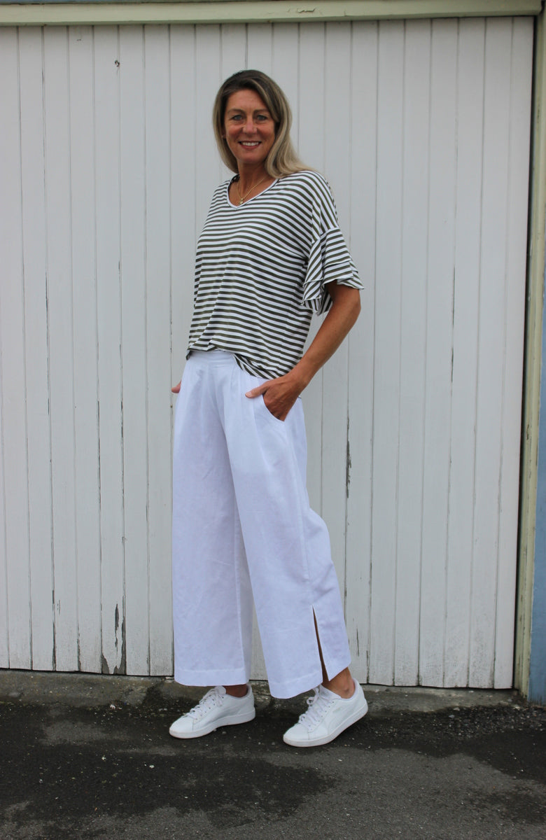 Frill me - khaki Stripe