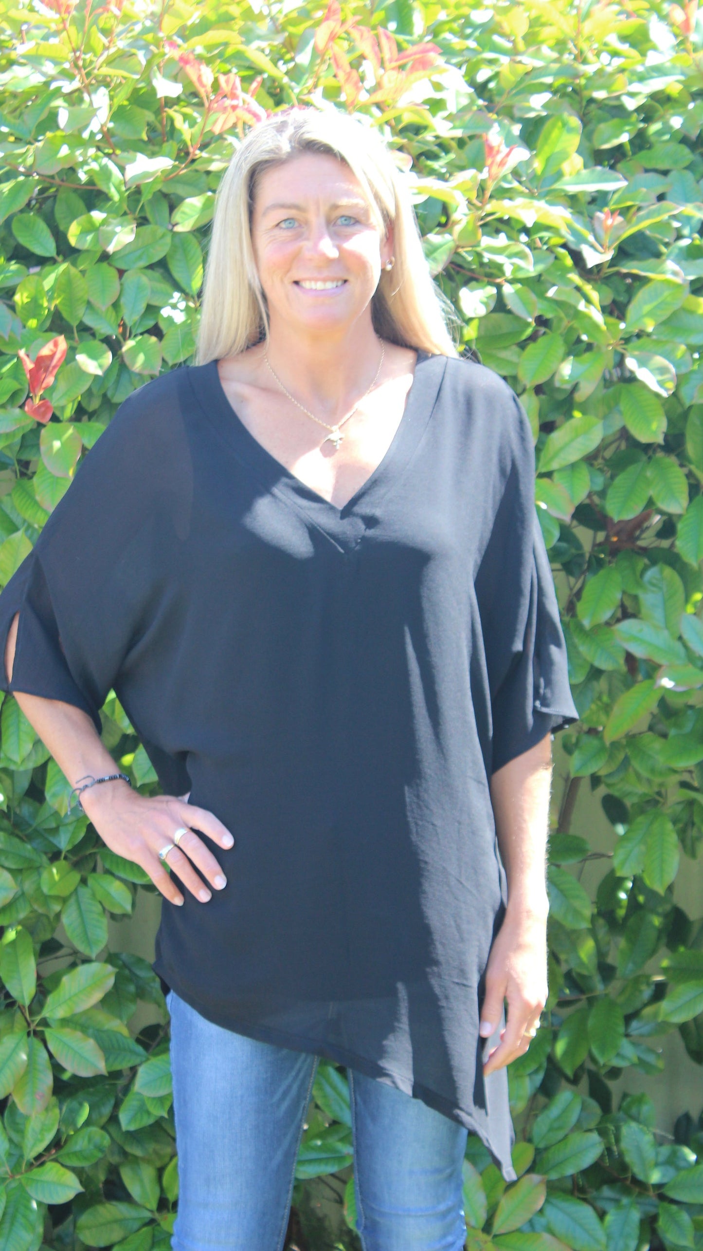 Reversible Drape top - Black