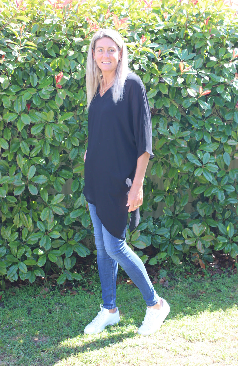 Reversible Drape top - Black