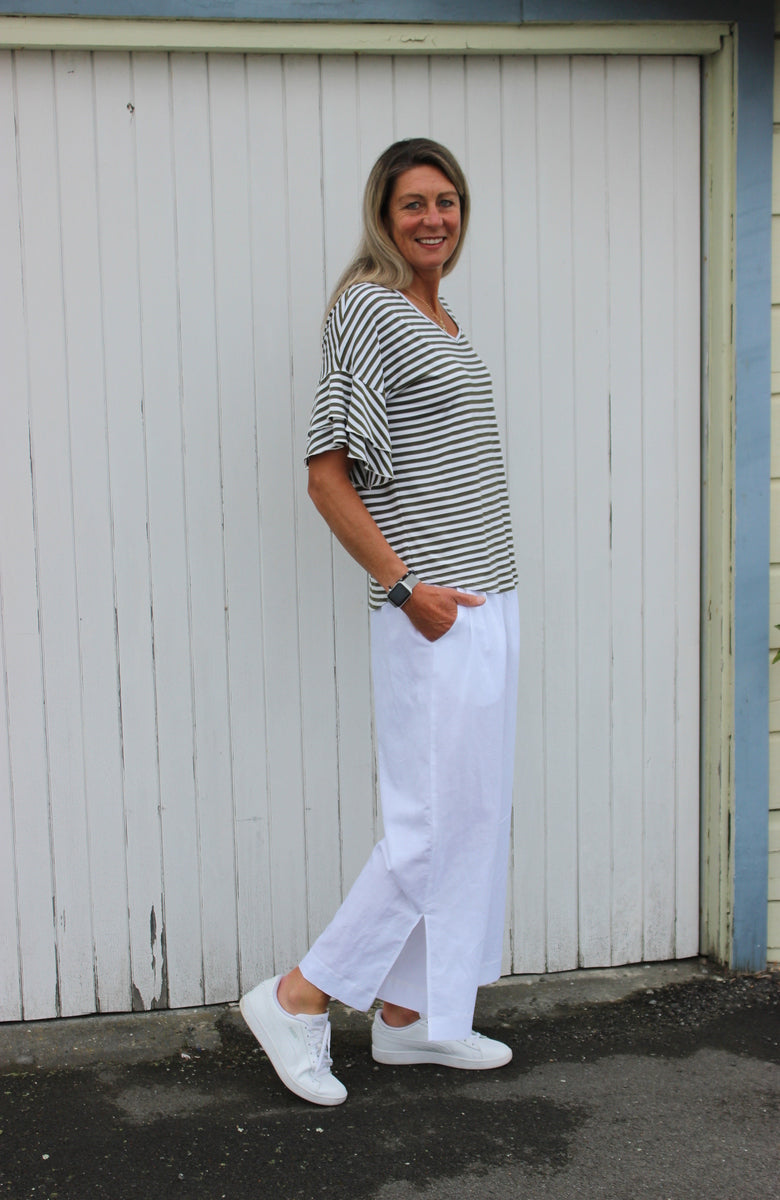 Frill me - khaki Stripe