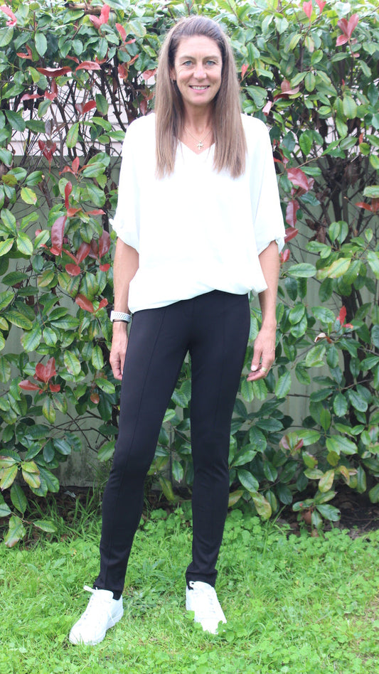 Ponte slim pant - Black