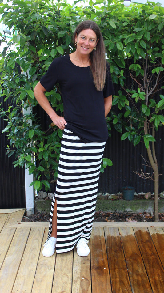 Sage skirt - stripe