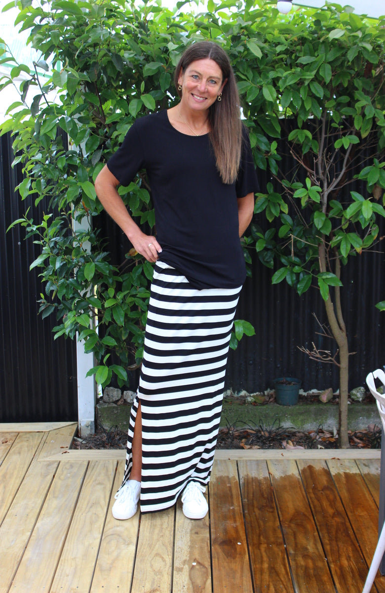 Sage skirt - stripe