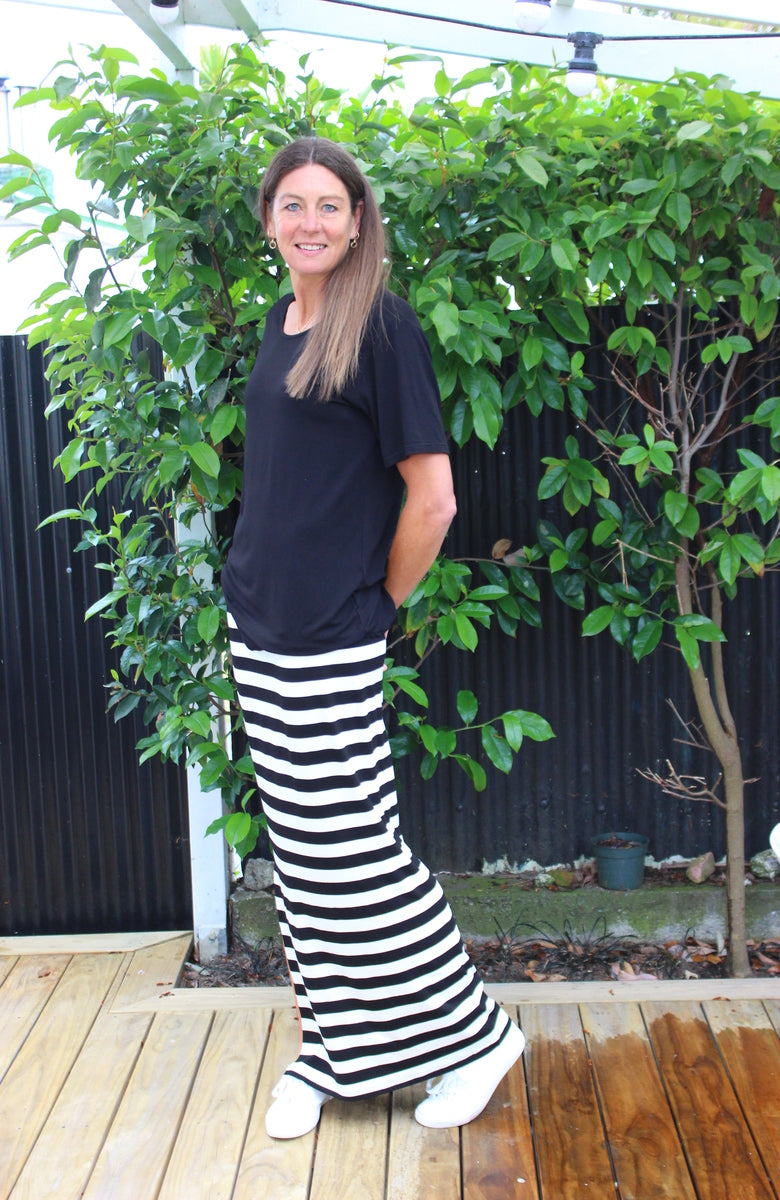 Sage skirt - stripe