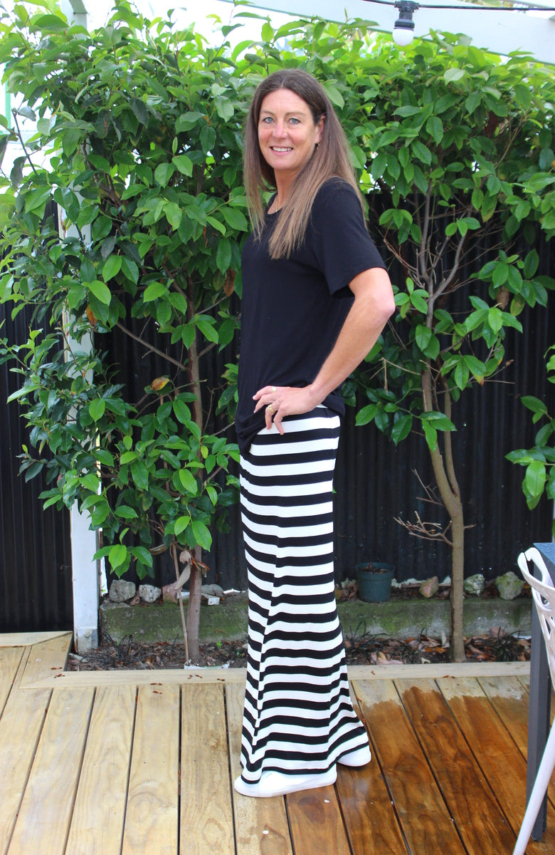 Sage skirt - stripe