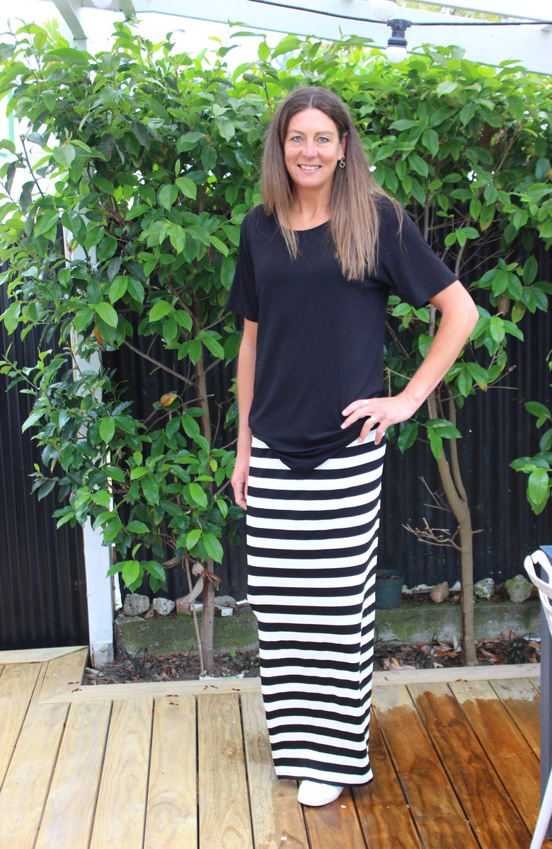 Sage skirt - stripe
