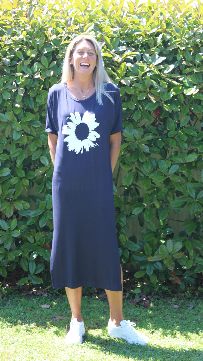 Sunflower Dress - Navy