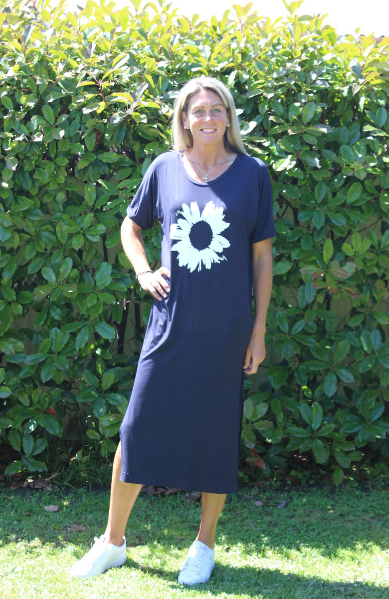 Sunflower Dress - Navy